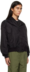 Engineered Garments Black Aviator Bomber Jacket