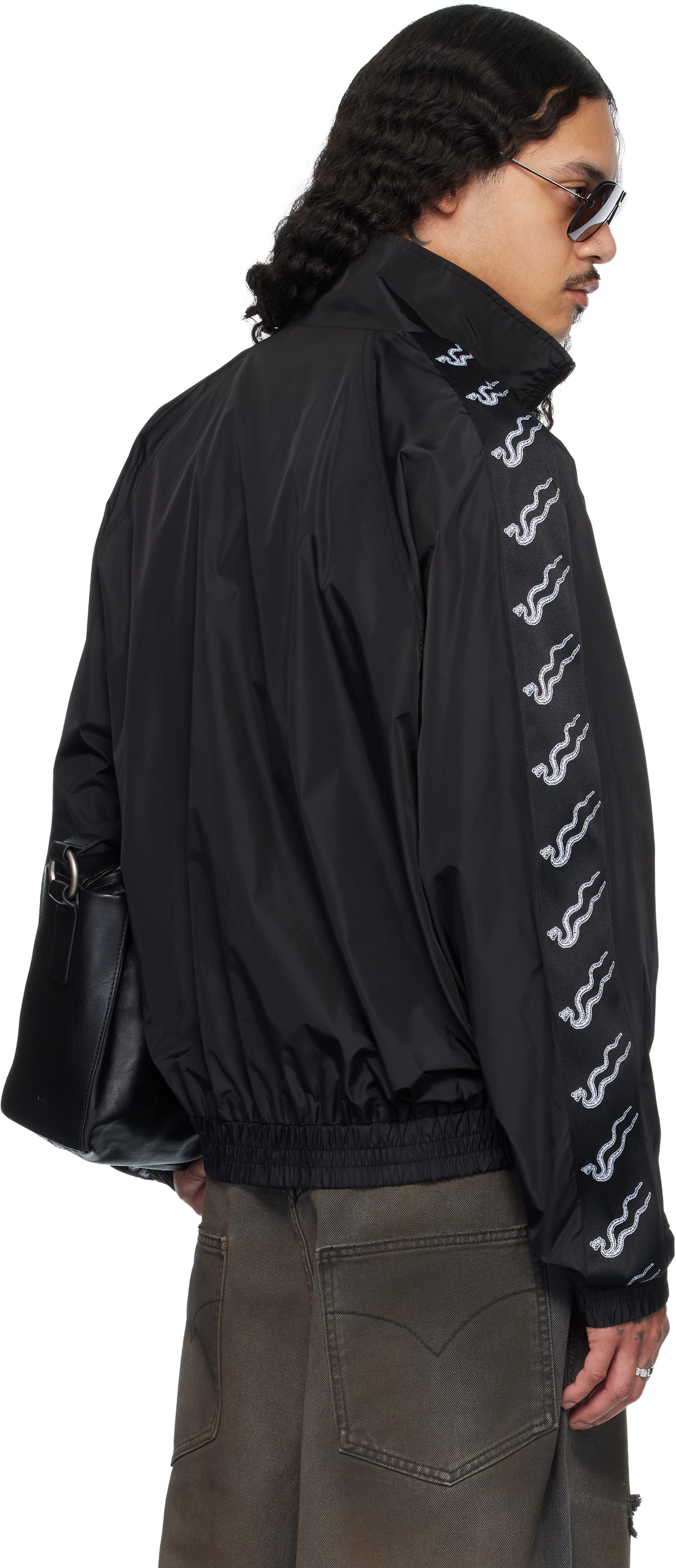 LU'U DAN Black Windbreaker L-D Jacket