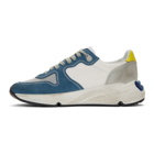 Golden Goose Blue and Grey Running Sole Sneakers