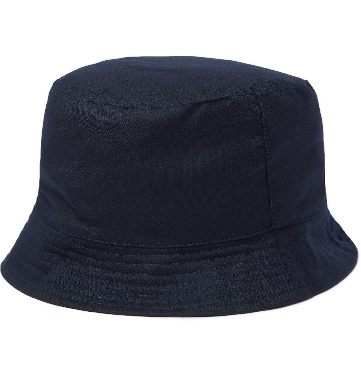 Photo: Officine Generale - Worsted Wool-Flannel Bucket Hat - Blue