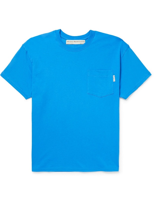 Photo: Abc. 123. - Webbing-Trimmed Cotton-Jersey T-Shirt - Blue