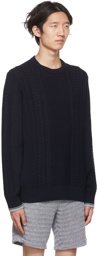 Vince Navy Cable Sweater