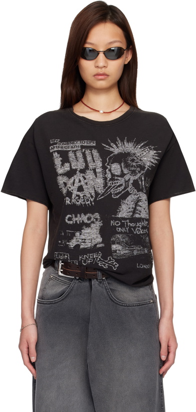 Photo: LU'U DAN Black Thrash T-shirt