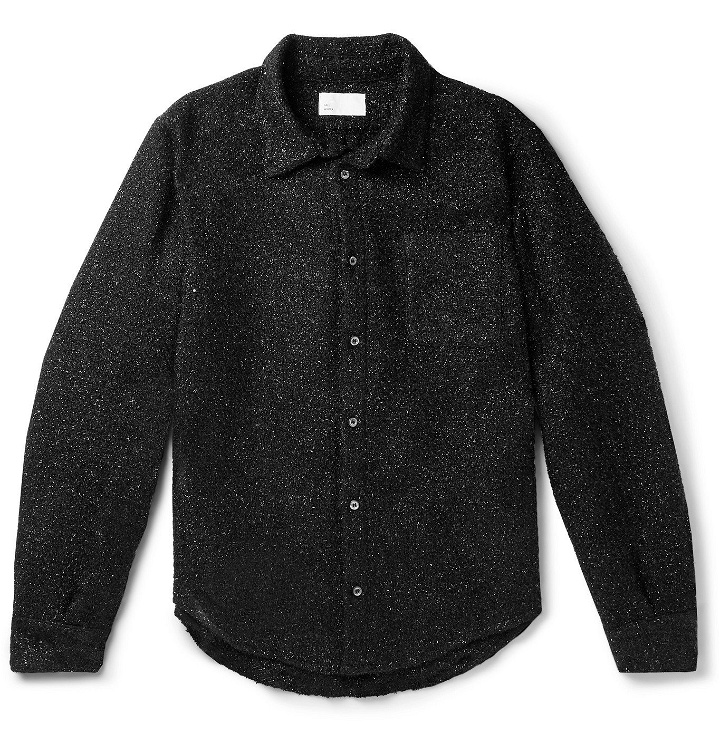 Photo: 4SDesigns - Metallic Tweed Overshirt - Black