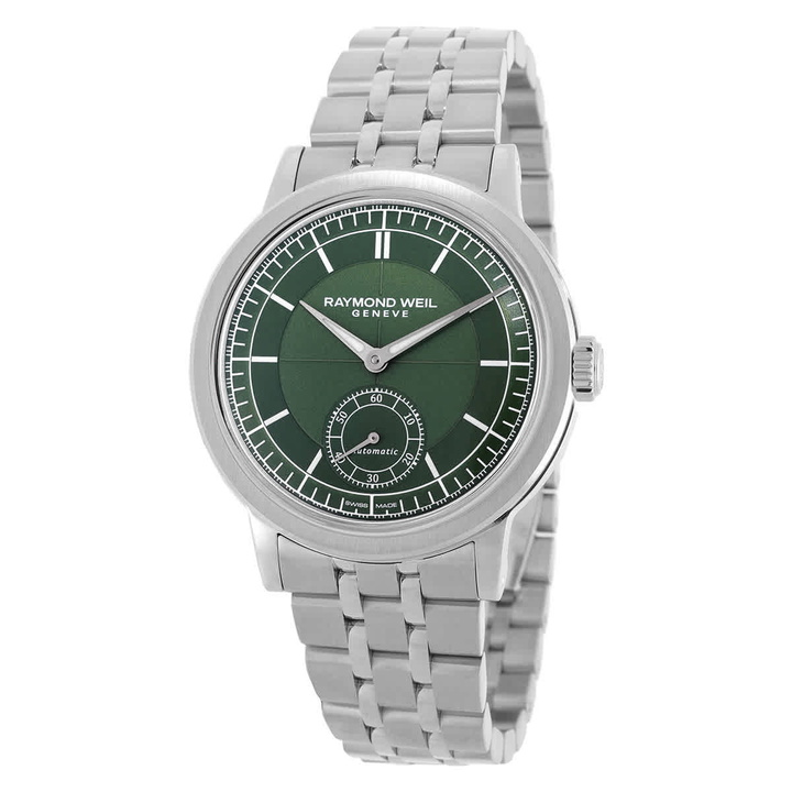 Photo: Raymond Weil Millesime Automatic Green Dial Mens Watch 2930-ST-52001