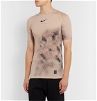 1017 ALYX 9SM - Nike Compression Printed Mesh-Panelled Stretch-Jersey T-Shirt - Neutrals