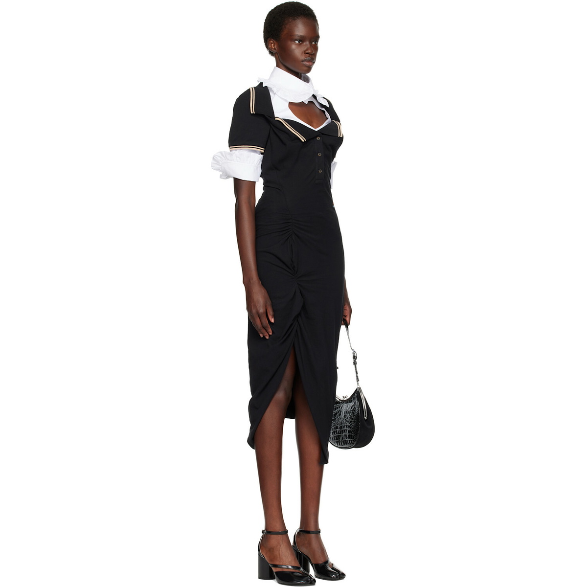 Vivienne Westwood Black Long Monday Pulling Midi Dress