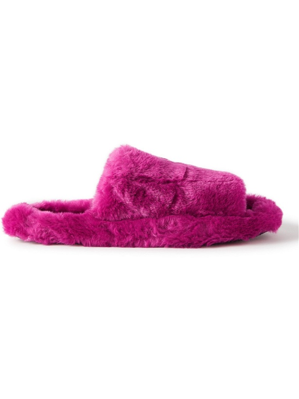 Photo: Dolce & Gabbana - Faux Fur Slippers - Pink