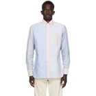 Drakes Mutlicolor Oxford Cloth Stripe Shirt