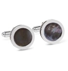 Lanvin - Rhodium-Plated Mother-of-Pearl Cufflinks - Silver