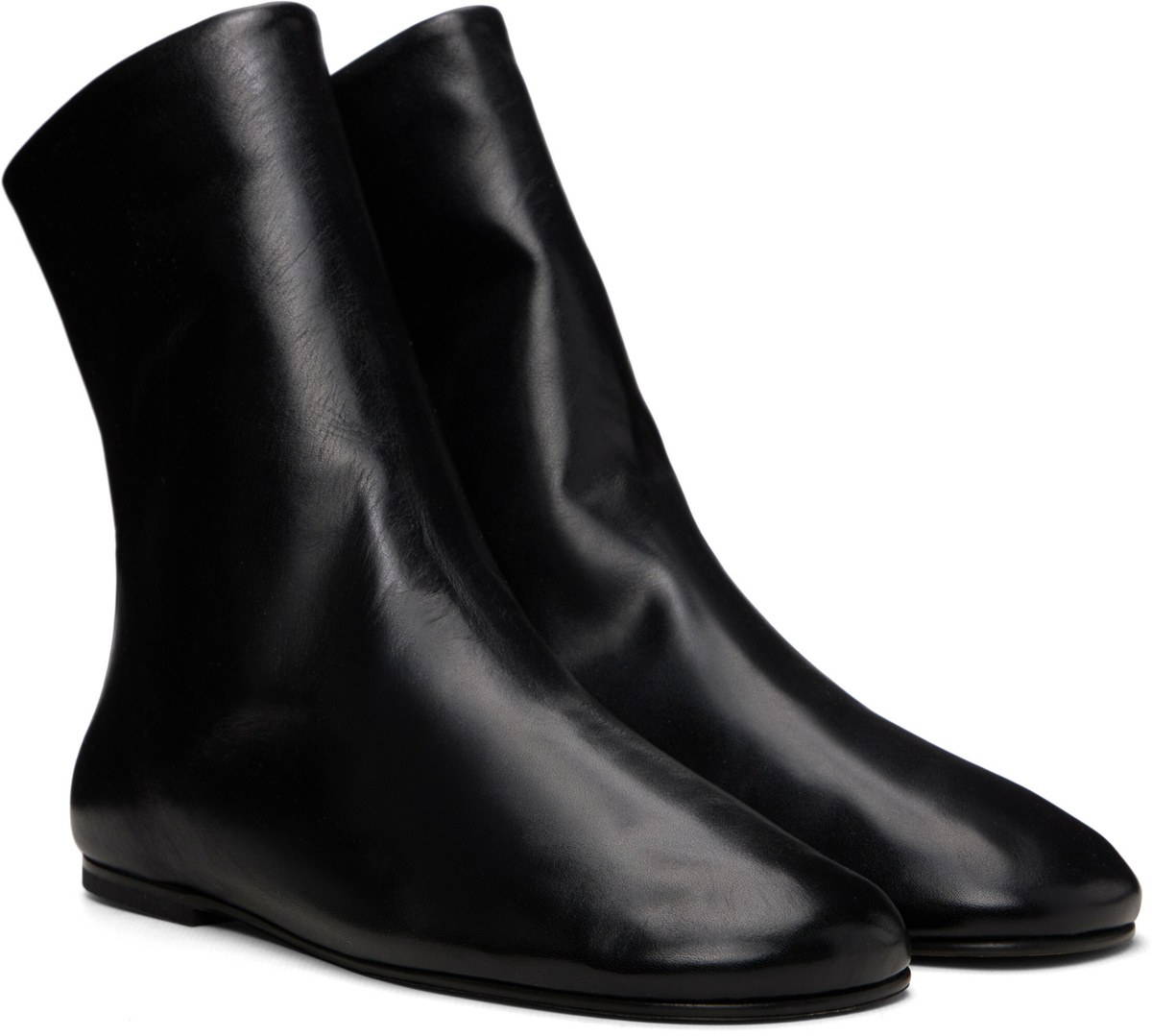 JUDE Black Floor Ankle Boots