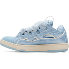 Lanvin Blue Nylon Curb Sneakers