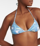 Pucci - Printed halterneck bikini top
