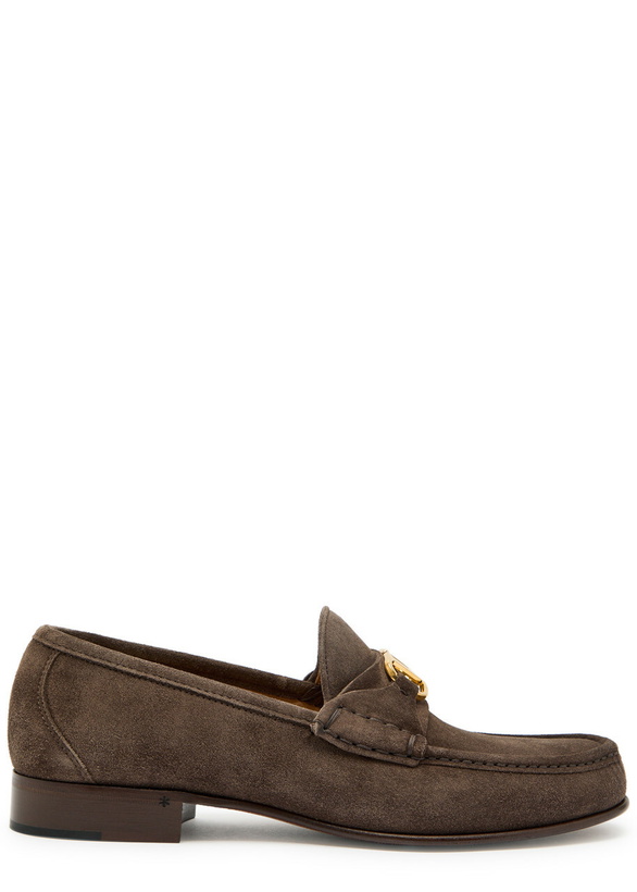 Photo: Valentino Garavani Signature Vlogo Suede Loafer Grey