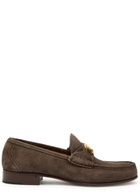 Valentino Garavani Signature Vlogo Suede Loafer Grey