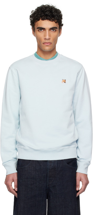 Photo: Maison Kitsuné Blue Fox Head Patch Regular Sweatshirt