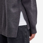 Jil Sander Men's Split Detail Crew Neck Jumper in Ash Grey