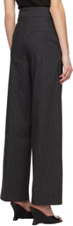 Elleme Gray Curved Stitched Trousers