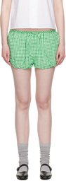 Sandy Liang Green Kayo Shorts