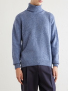 Caruso - Wool Rollneck Sweater - Blue