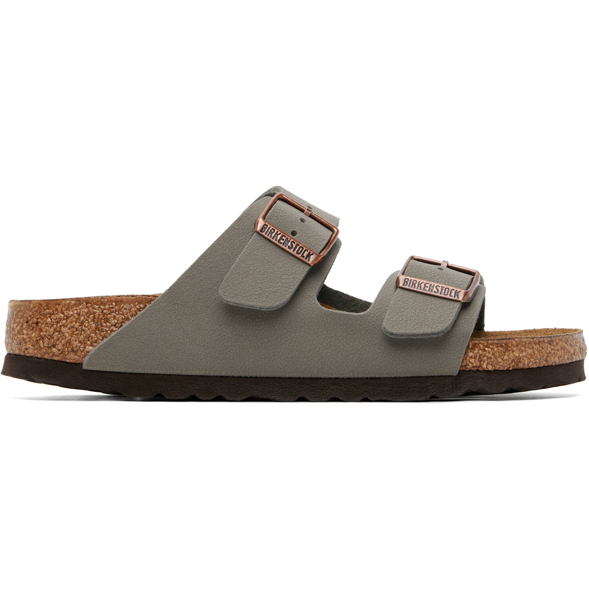 Birkenstock Gray Regular Arizona Birkibuc Sandals