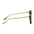 Gucci Black and Gold Fold-Up Aviator Sunglasses