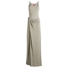 Diesel Women's D-Estiga Tie Waist Maxi Dress in Light Grey