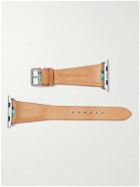 laCalifornienne - Aquamarine Striped Leather Watch Strap