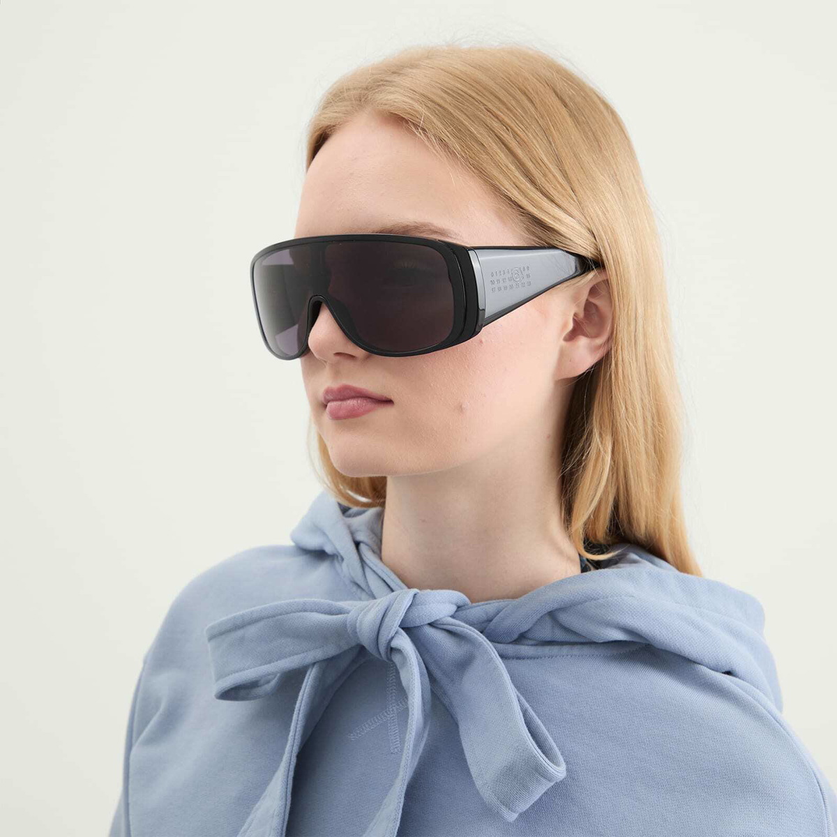 Retrosuperfuture x MM6 Mask Sunglasses in Black 