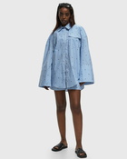 Rotate Birger Christensen Oversized Shirt Blue - Womens - Shirts & Blouses