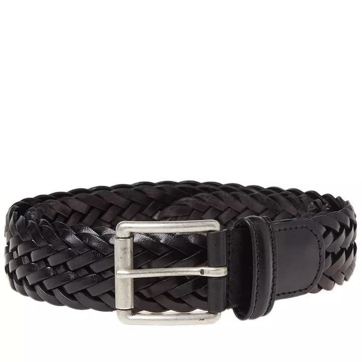 Photo: Anderson's Woven Leather Belt Black