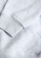 Skims Zip-up Cotton-blend Hooded Sweatshirt Light Grey