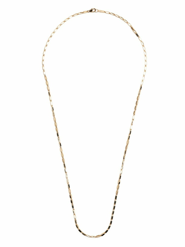 Photo: Suzanne Kalan 18kt Yellow Gold Block-Chain Medium Baguette Necklace