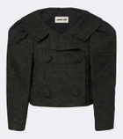 Shushu/Tong Cropped double-breasted tweed jacket
