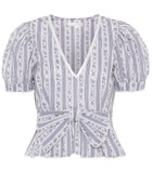 LoveShackFancy Rikki floral cotton top
