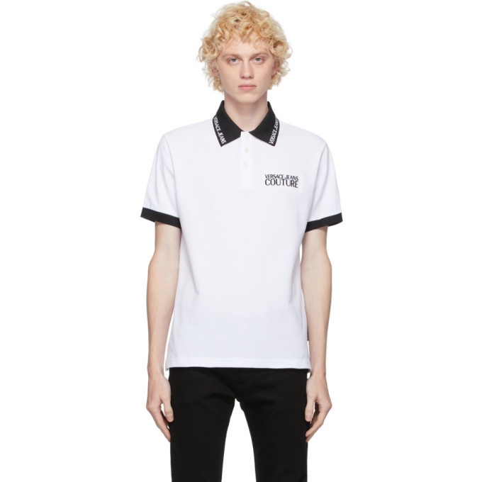 Photo: Versace Jeans Couture White and Black Logo Polo
