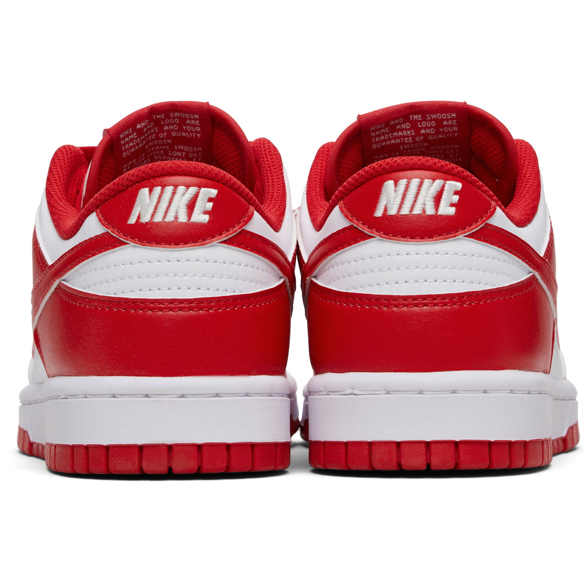Nike Red & White Dunk Low Retro Sneakers
