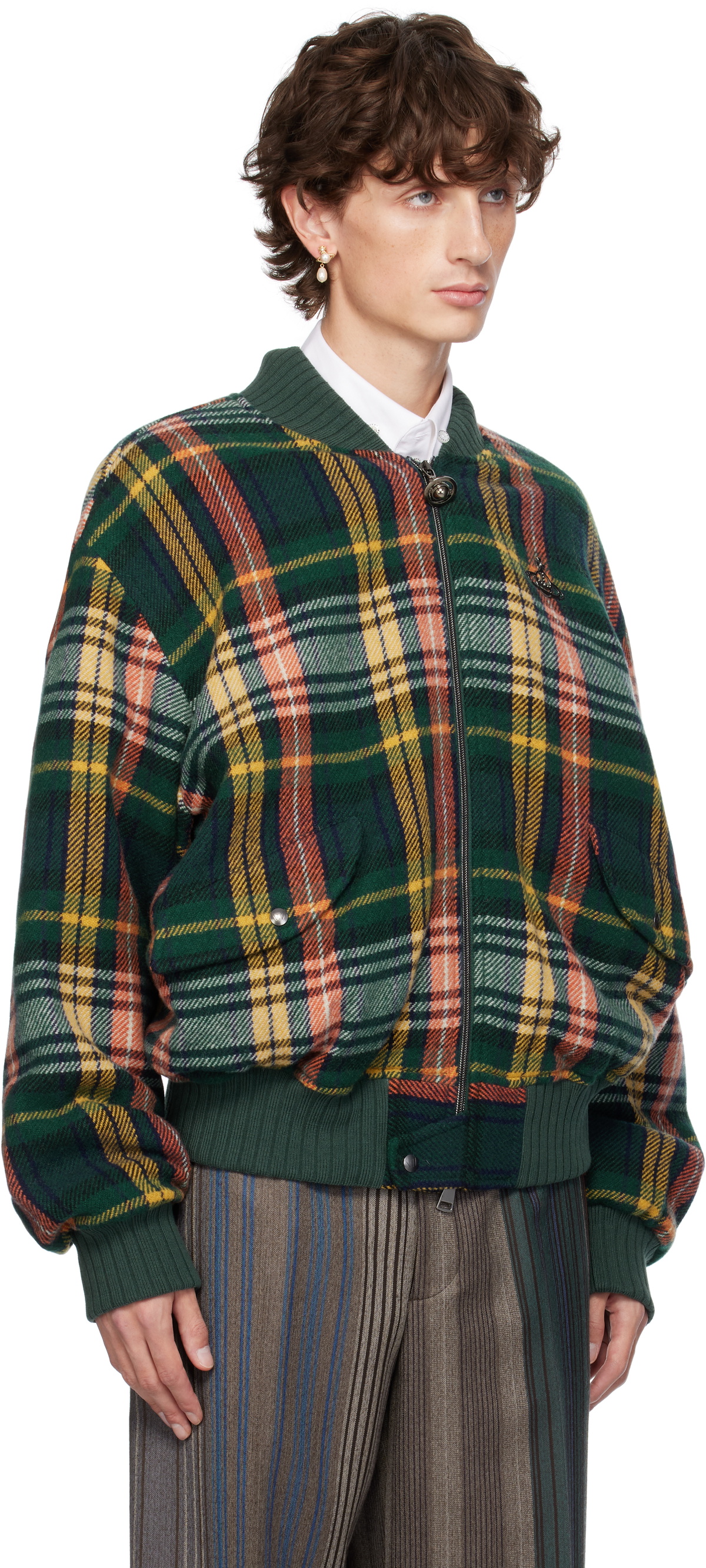 【Vivienne Westwood】 BERNARD ボンバージャケット Khaki Bernardo Bomber Jacket by Vivienne Westwood on Sale