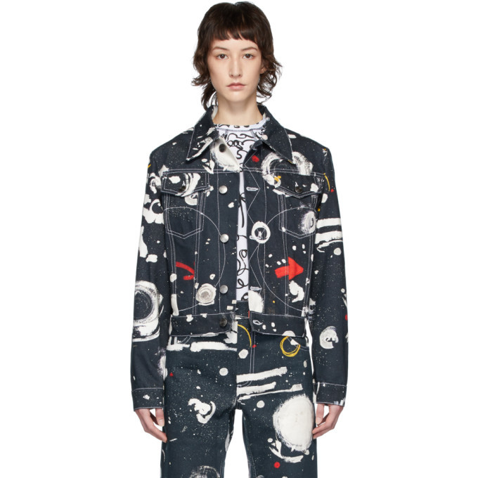 Photo: Charles Jeffrey Loverboy Navy Denim Asteroids Art Jacket