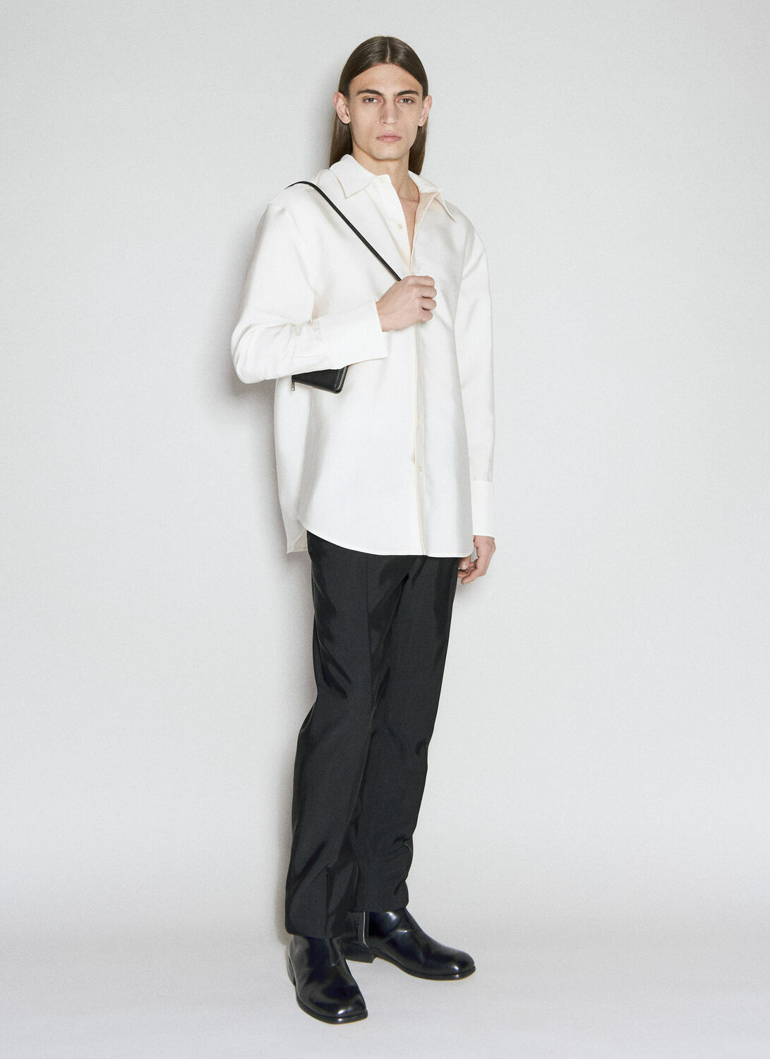 Saint Laurent High-Waisted Faille Pants