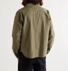 Albam - Miles Camp-Collar Checked Cotton-Flannel Shirt - Neutrals