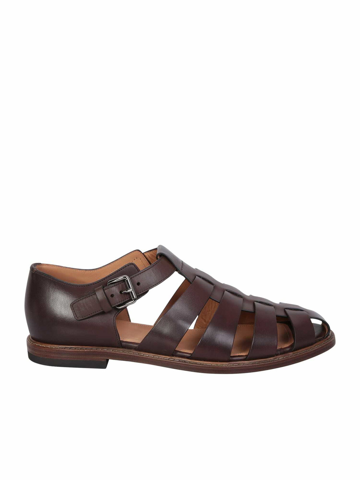 サンダル CHURCHS Men Sandals EDG0129VJF0ADV Brown Church's Fisherman 3 Caged Leather Sandals | Saks Fifth Avenue
