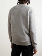 Balmain - Logo-Embroidered Cotton-Jersey Sweatshirt - Gray
