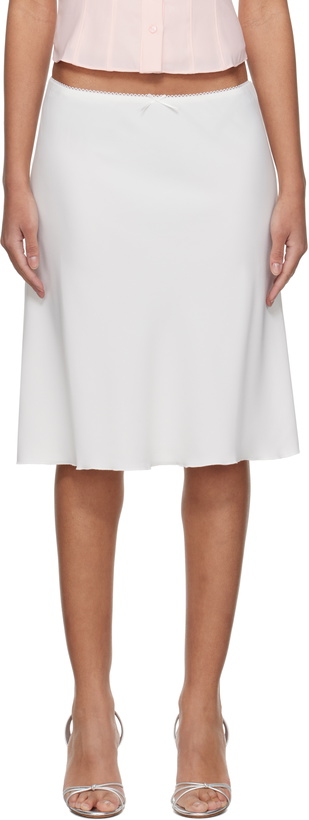 Photo: GUIZIO White Paloma Midi Skirt