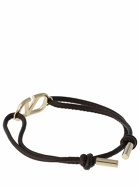VALENTINO GARAVANI - V Logo Leather Sliding Bracelet