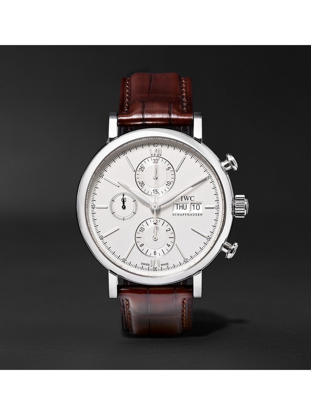 Photo: IWC Schaffhausen - Portofino Automatic Chronograph 42mm Stainless Steel and Alligator Watch, Ref. No. IW391007