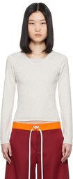 FLORE FLORE Gray Jill Long Sleeve T-Shirt