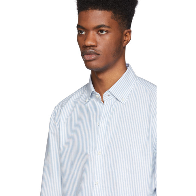 Eidos Blue Striped Oxford Shirt