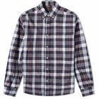 Beams Plus Men's BD Indian Madras Check Shirt in Navy