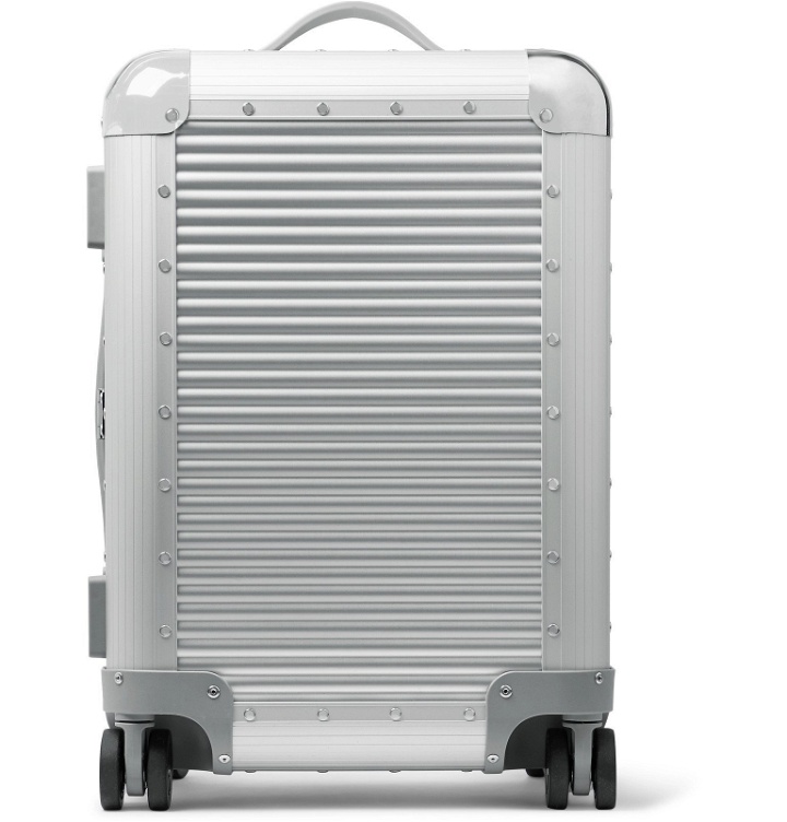 Photo: Fabbrica Pelletterie Milano - Bank S Spinner 53cm Aluminium Carry-On Suitcase - Silver